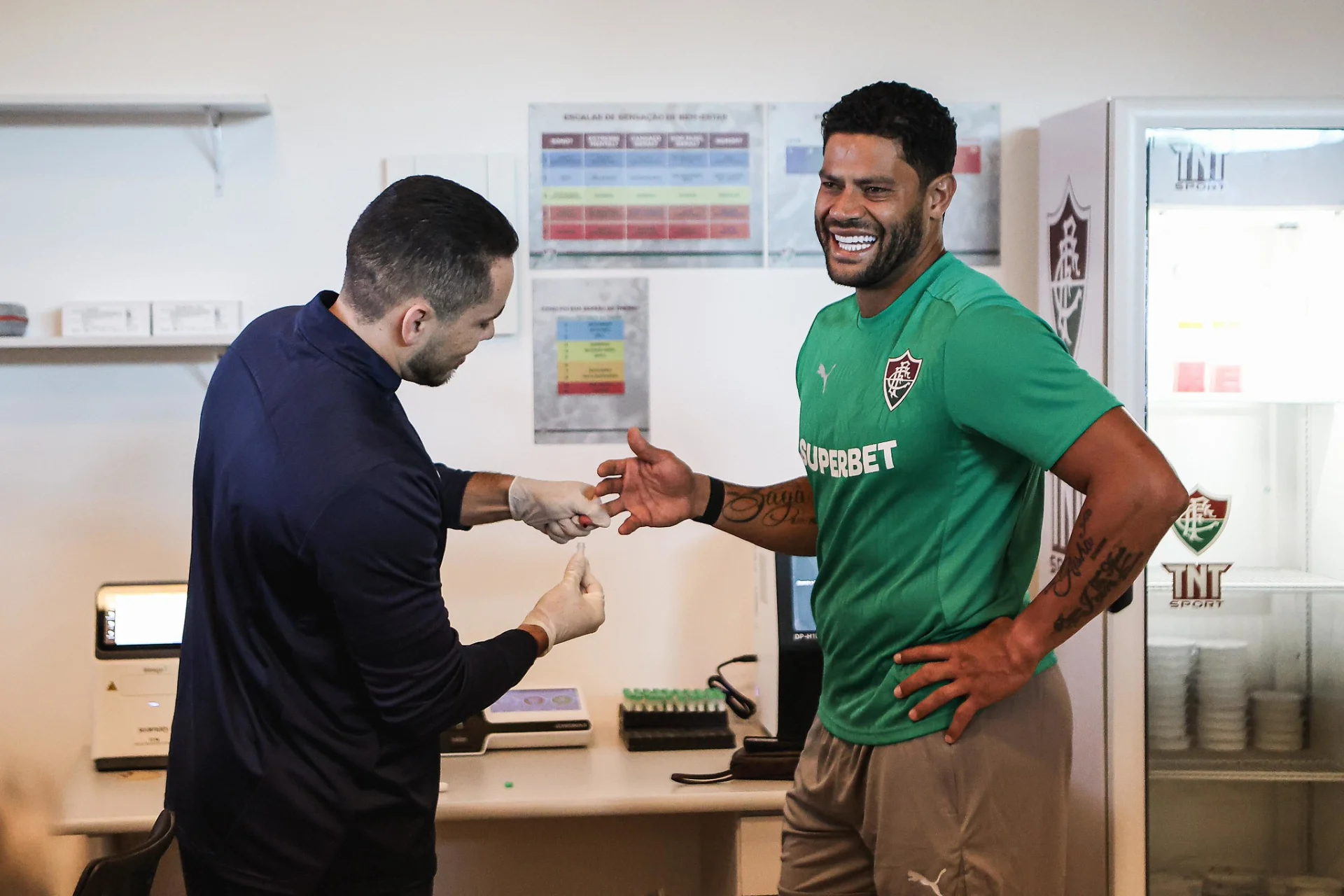 Hulk fez testes com o departamento de fisiologia — Foto: Fluminense